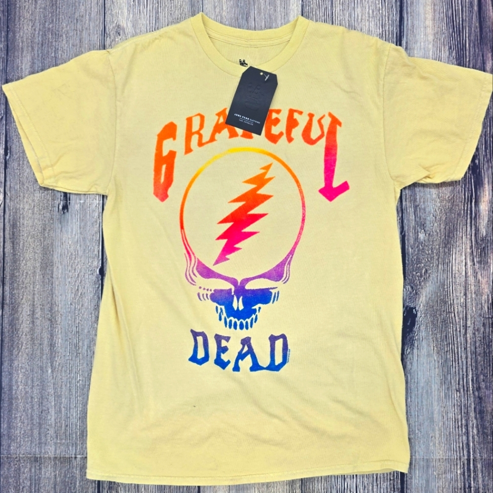 Junk Food NWT Grateful Dead Yellow Printed Tee - Picture 2 of 9